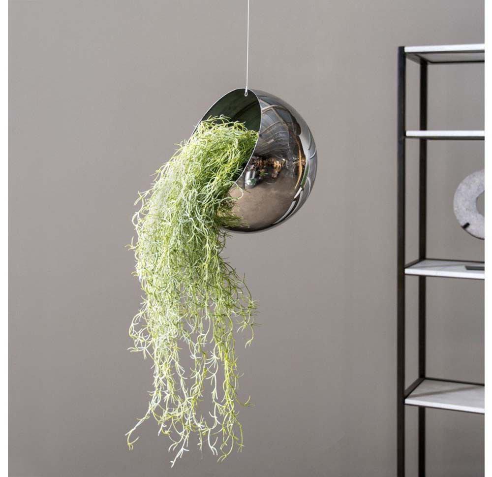 Gold Leaf Design Group Spanish Moss In Hanging Orb Planter
