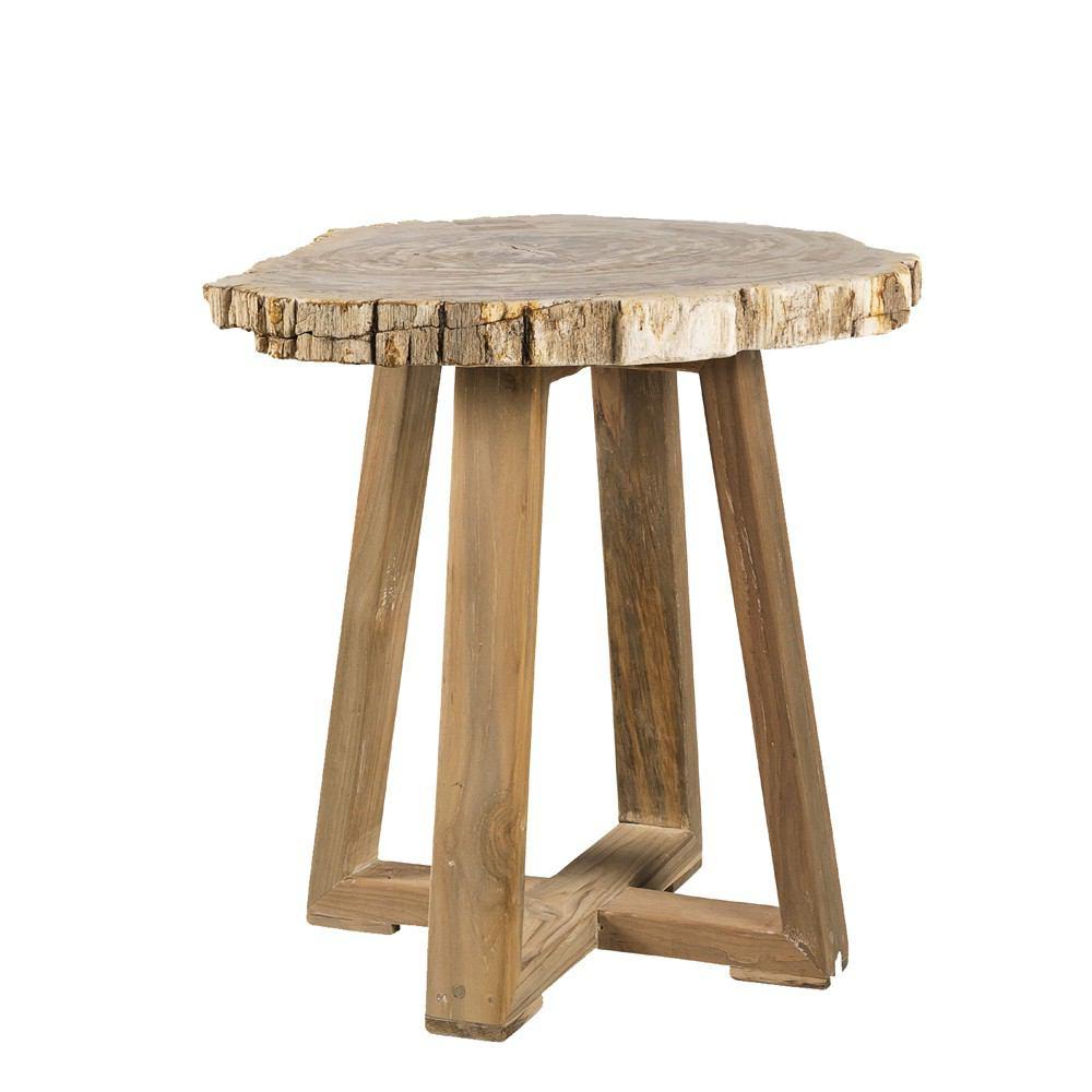Padma's Plantation Ibiza Petrified Wood End Table