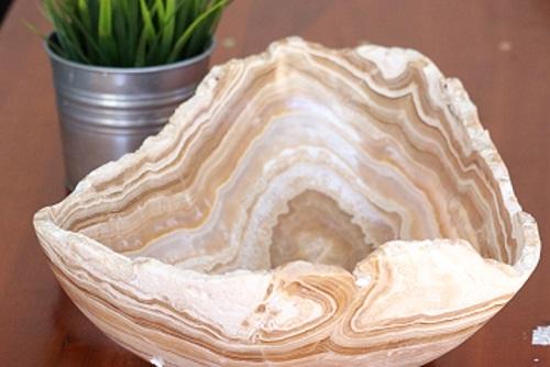Raw Edge Natural Free Form Onyx Bowl