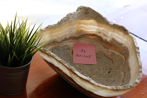 Raw Edge Natural Free Form Onyx Bowl