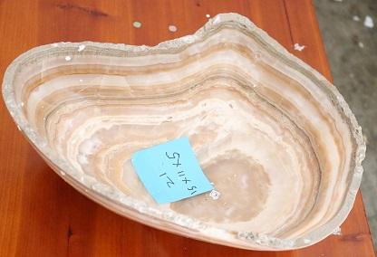 Raw Edge Natural Free Form Onyx Bowl - Small Size,Oblong
