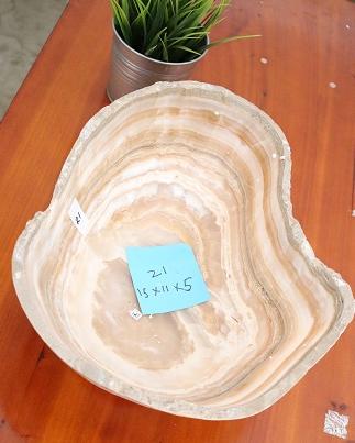 Raw Edge Natural Free Form Onyx Bowl - Small Size,Oblong