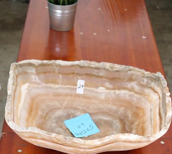Raw Edge Natural Free Form Onyx Bowl