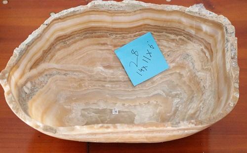 Raw Edge Natural Free Form Onyx Bowl