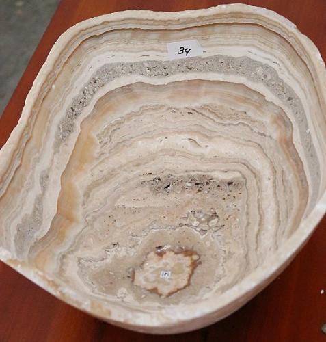 Raw Edge Natural Free Form Onyx Bowl-Large, Round