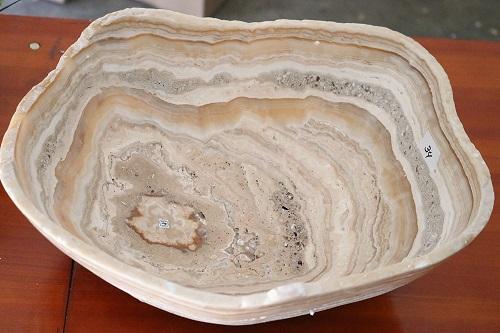 Raw Edge Natural Free Form Onyx Bowl-Large, Round