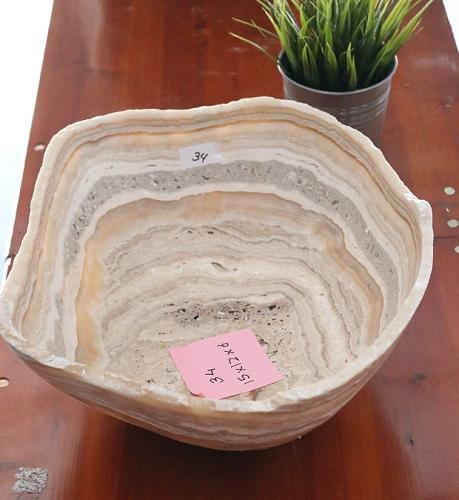 Raw Edge Natural Free Form Onyx Bowl-Large, Round