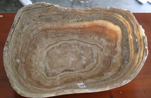 Raw Edge Natural Free Form Onyx Bowl