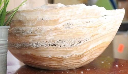Raw Edge Natural Free Form Onyx Bowl