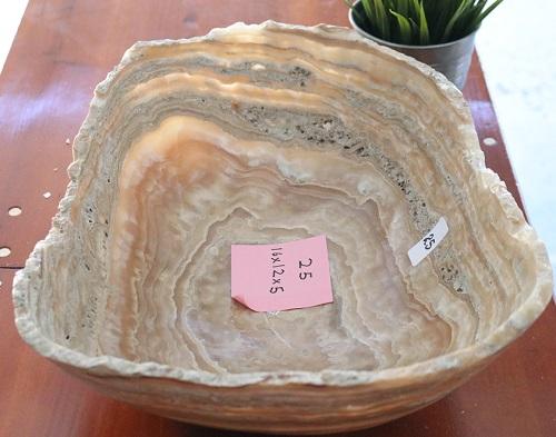 Raw Edge Natural Free Form Onyx Bowl