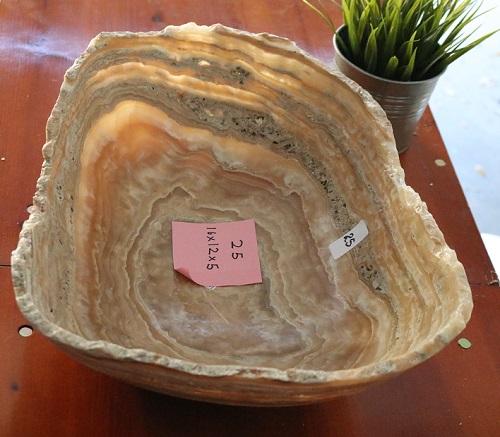 Raw Edge Natural Free Form Onyx Bowl