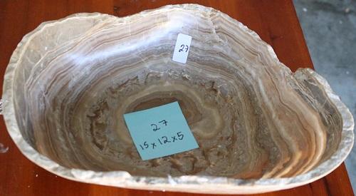 Raw Edge Natural Free Form Onyx Bowl