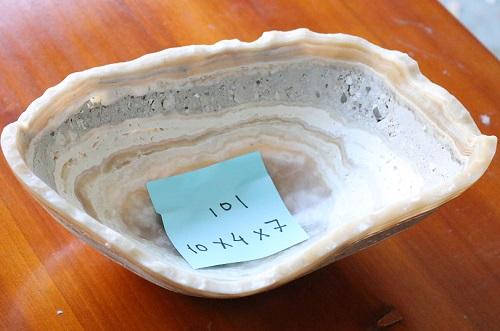 Raw Edge Natural Free Form Onyx Bowl-Small, Oblong