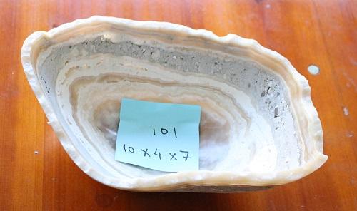 Raw Edge Natural Free Form Onyx Bowl-Small, Oblong