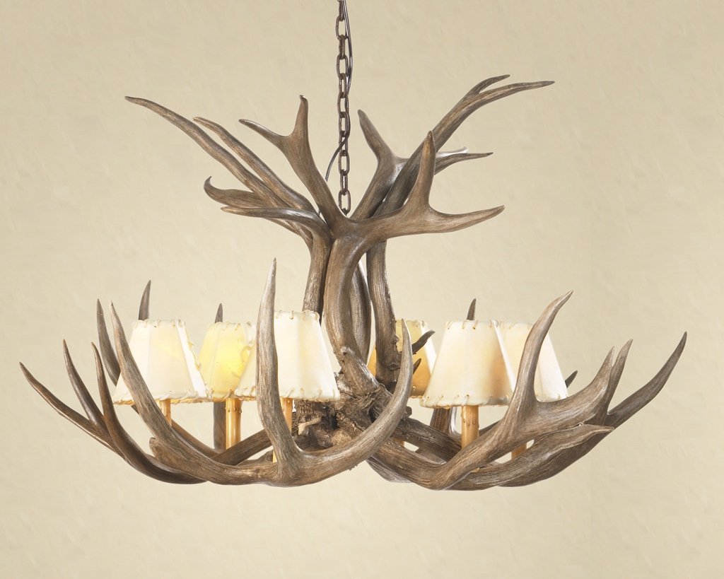 Antlerworx 6-Light Mule Deer Antler Chandelier (AWC-38)