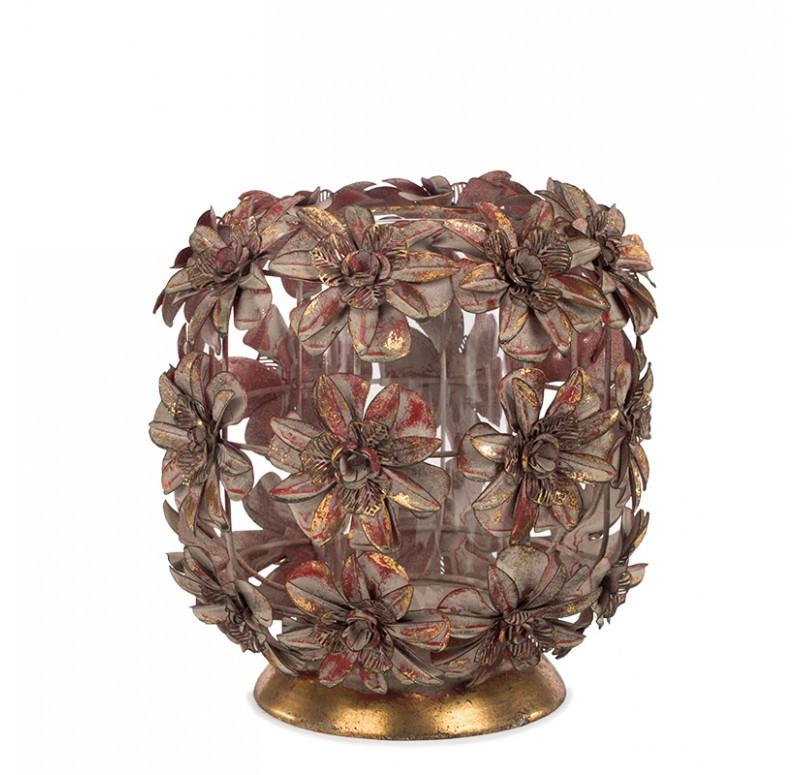 Gold Leaf Design Group Rococo Vase/ Lantern - Rose