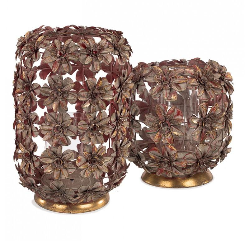 Gold Leaf Design Group Rococo Vase/ Lantern - Rose
