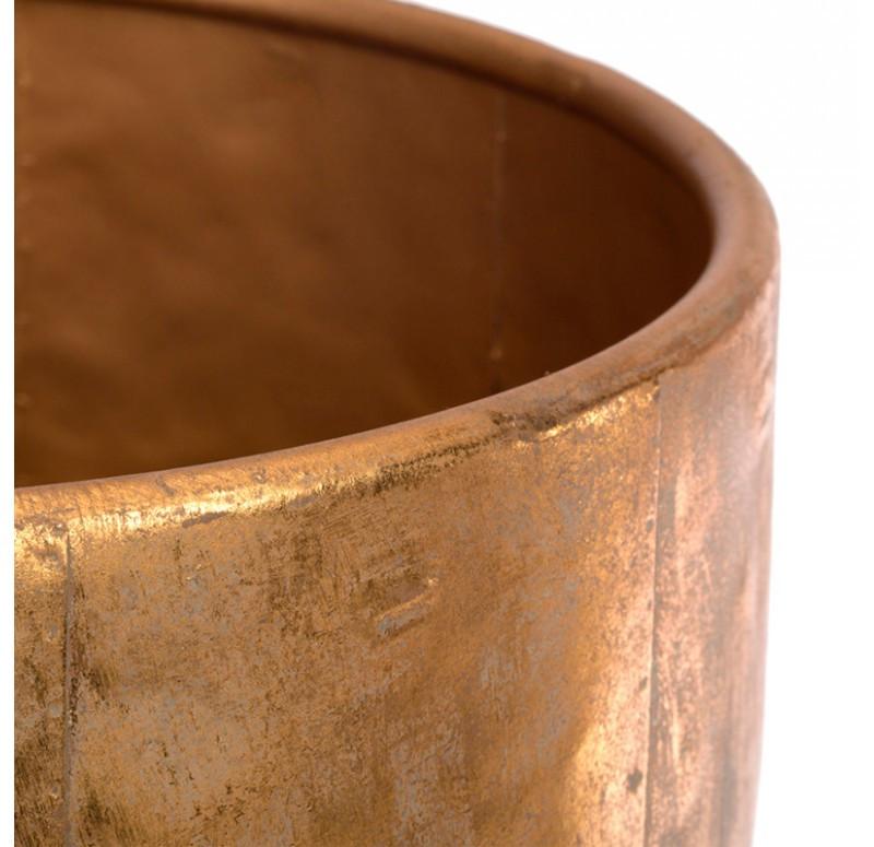 Gold Leaf Design Group Hammered Suza Planter - Set/ 2
