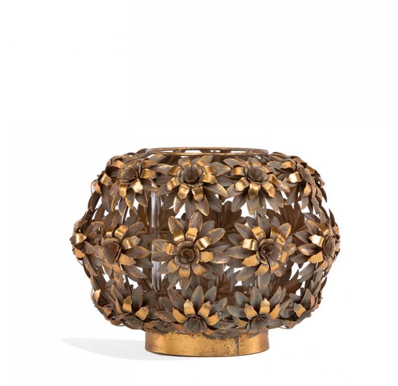 Gold Leaf Design Group Rococo Vase/ Lantern - Gold