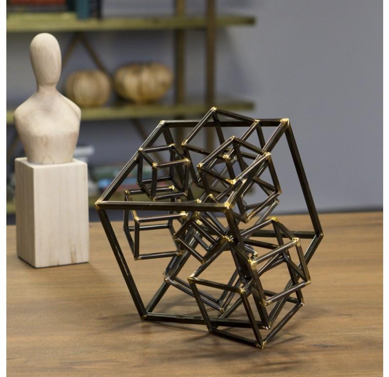 Gold Leaf Design Group Cubico Sculpture