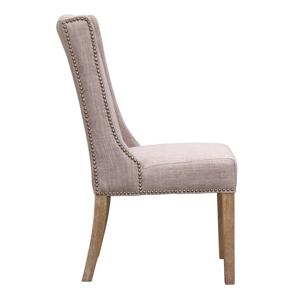 Padma's Plantation Key West Dining Chair - Oatmeal Linen - Set Of 2