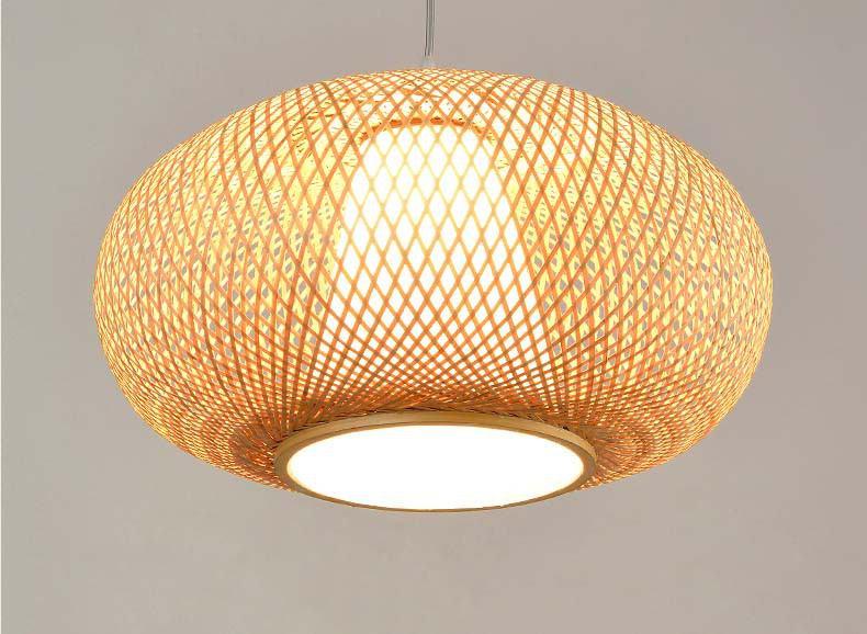 Bamboo Wicker Rattan Pendant Light Fixture Hanging Ceiling Lamp
