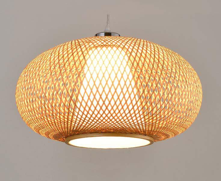 Bamboo Wicker Rattan Pendant Light Fixture Hanging Ceiling Lamp