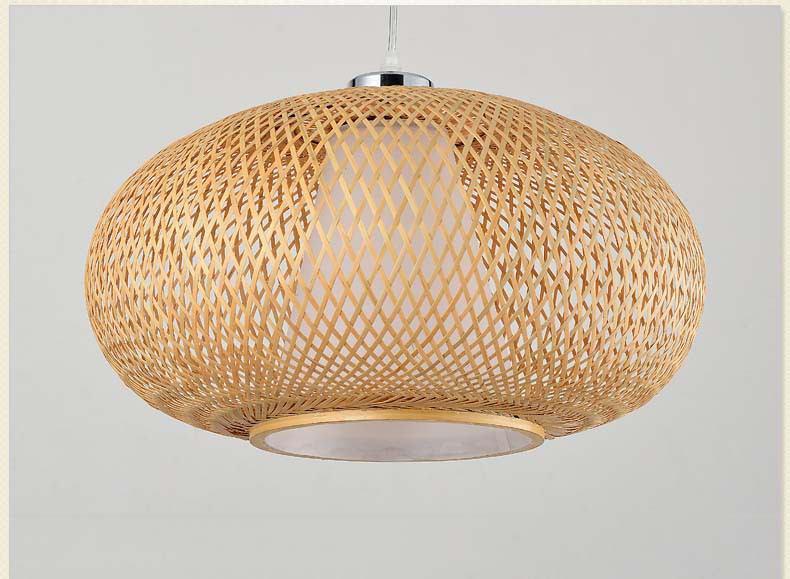 Bamboo Wicker Rattan Pendant Light Fixture Hanging Ceiling Lamp