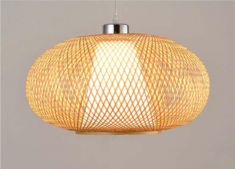 Bamboo Wicker Rattan Pendant Light Fixture Hanging Ceiling Lamp