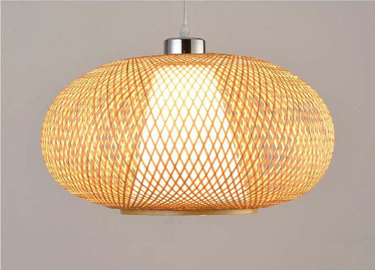 Bamboo Wicker Rattan Pendant Light Fixture Hanging Ceiling Lamp