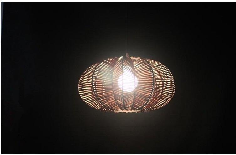 Woven Wood Pendant Lamps