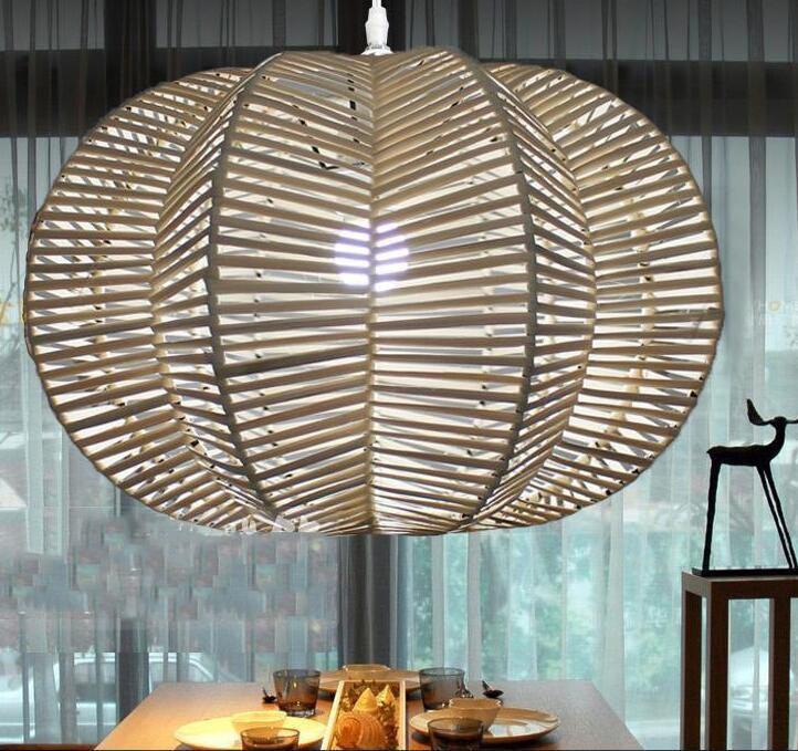 Woven Wood Pendant Lamps