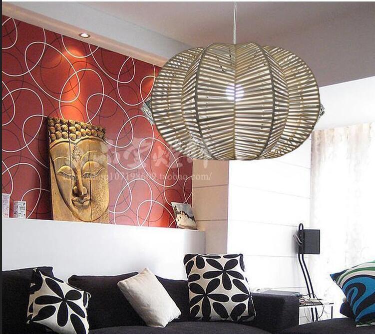 Woven Wood Pendant Lamps