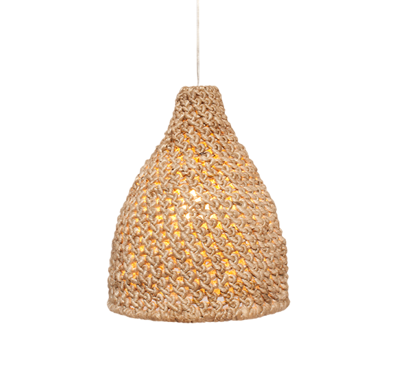 Gold Leaf Design Group Pendant Light Macrame Natural