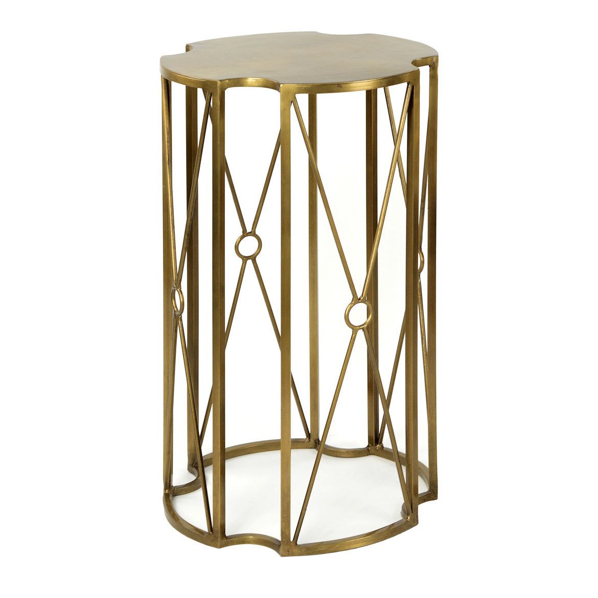 Vagabond Vintage Brass Plated Iron End Table - Large