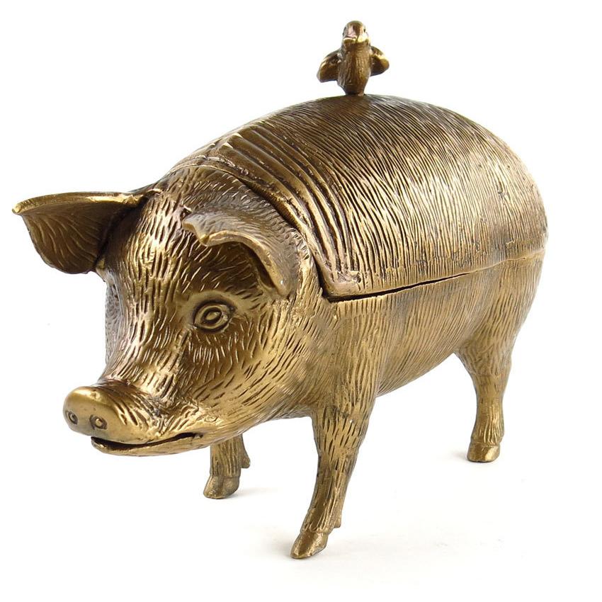 Vagabond Vintage Pig with Bird Storage Box