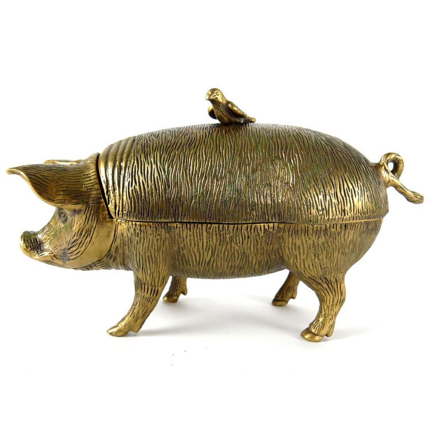 Vagabond Vintage Pig with Bird Storage Box