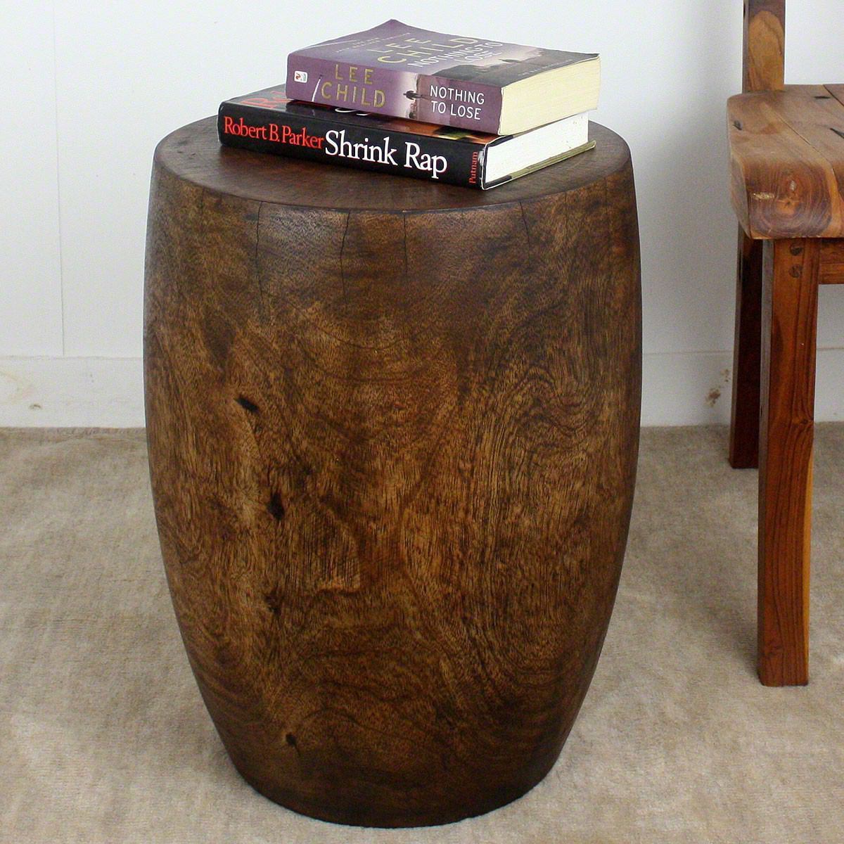 Strata Furniture Mango Merlot Wood End Table