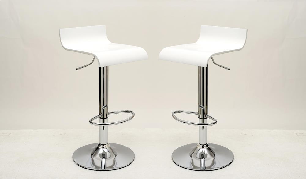 Manhattan Comfort Practical Ludlow Barstool with Height Adjustability - Set of 2 - Modish Store