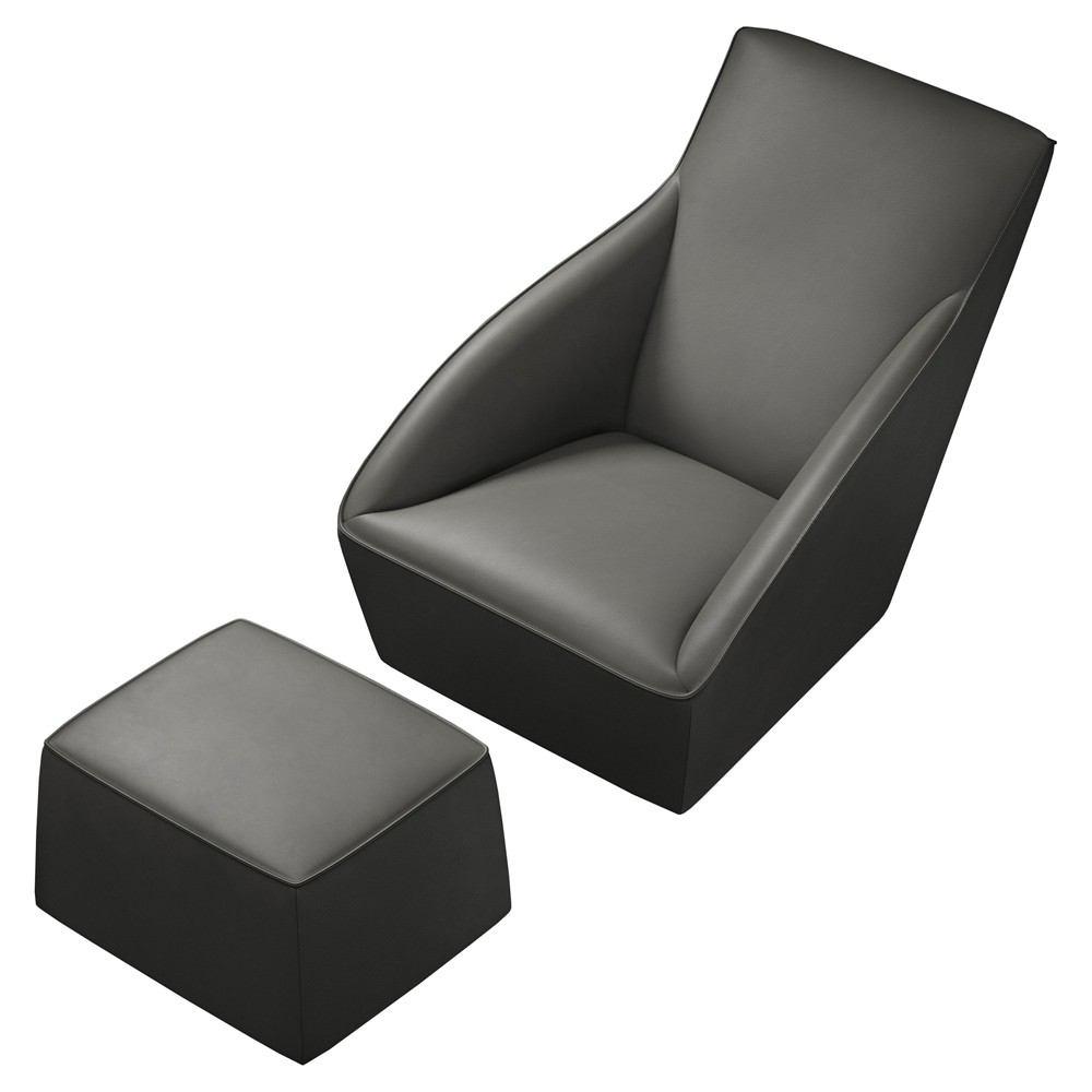 Modloft Forsyth Lounge Chair and Ottoman