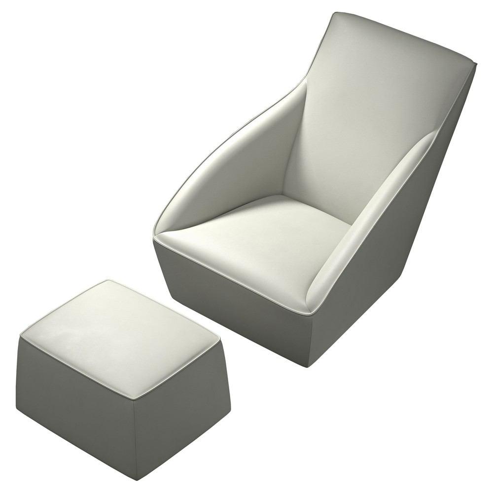 Modloft Forsyth Lounge Chair and Ottoman