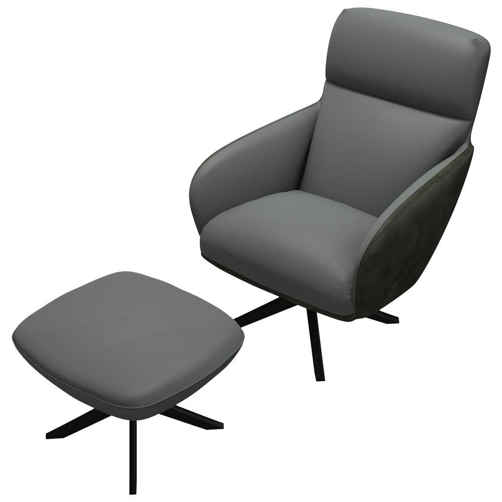 Modloft Christie Lounge Chair and Ottoman