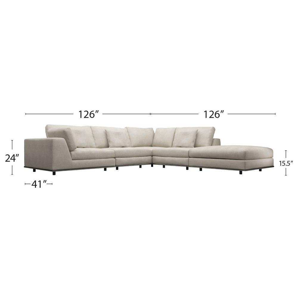Modloft Perry 1 Left Arm Corner Sofa