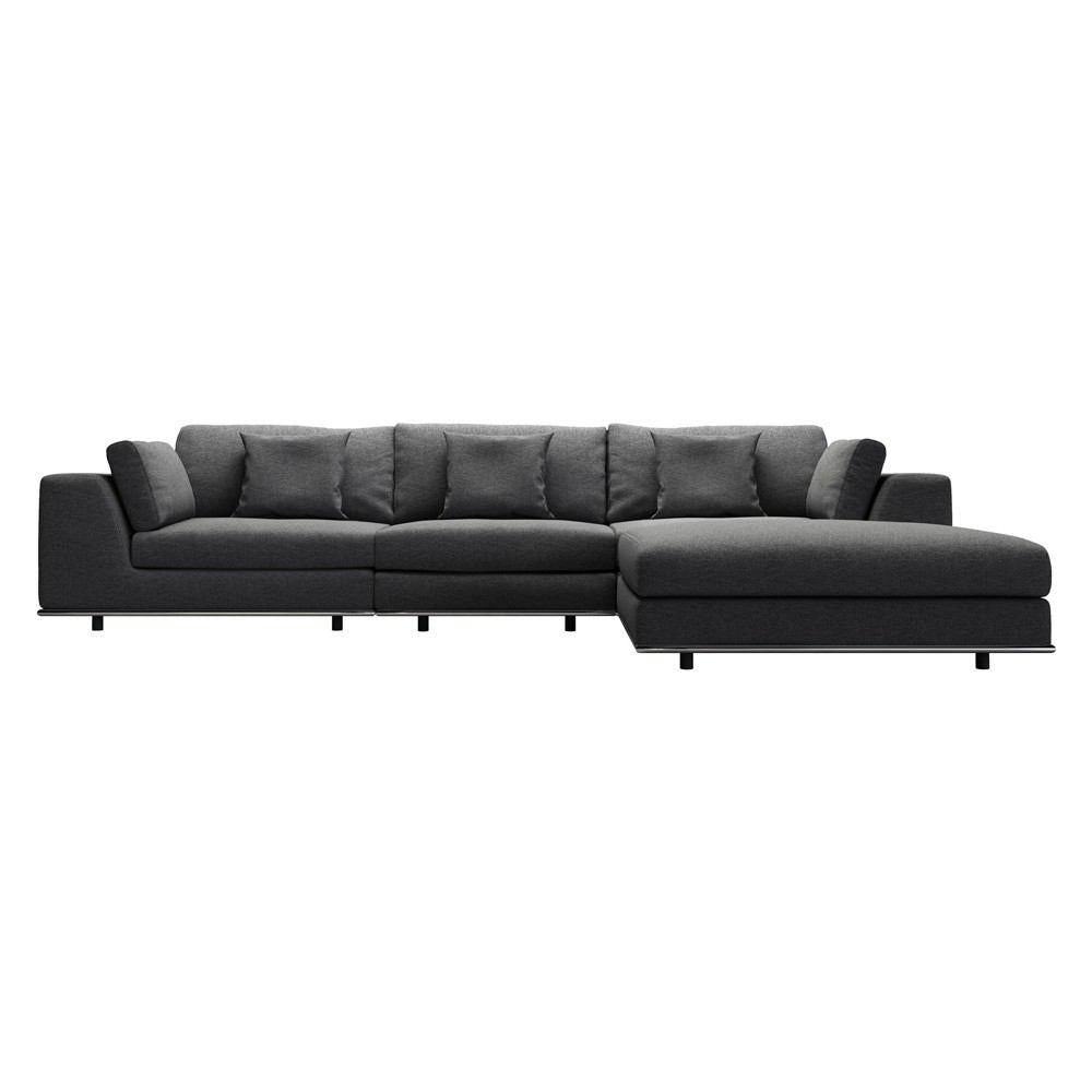 Modloft Perry Three Seat Sofa w Ottoman