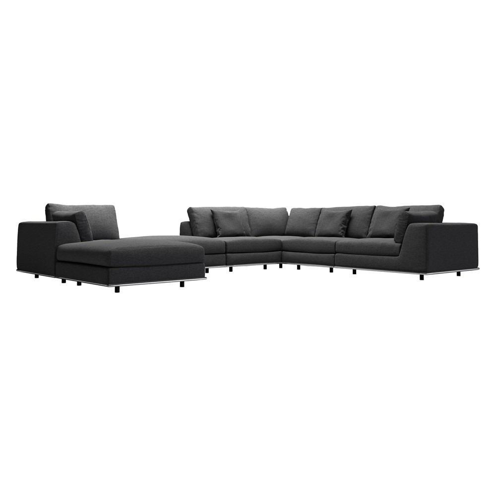 Modloft Perry 2 Corner Sofa - Shadow Grey