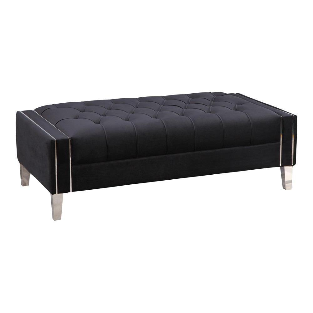 Moe's Home Collection Alistair Ottoman Velvet