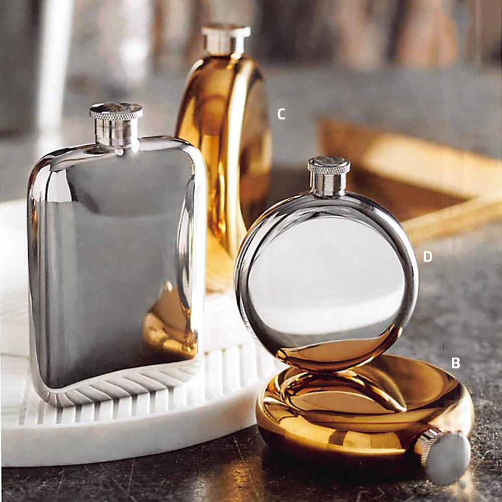 Roost Shapely Polished Flasks - Set Of 6