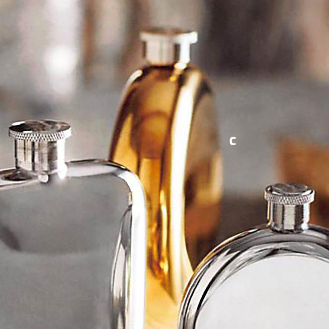 Roost Shapely Polished Flasks - Set Of 6