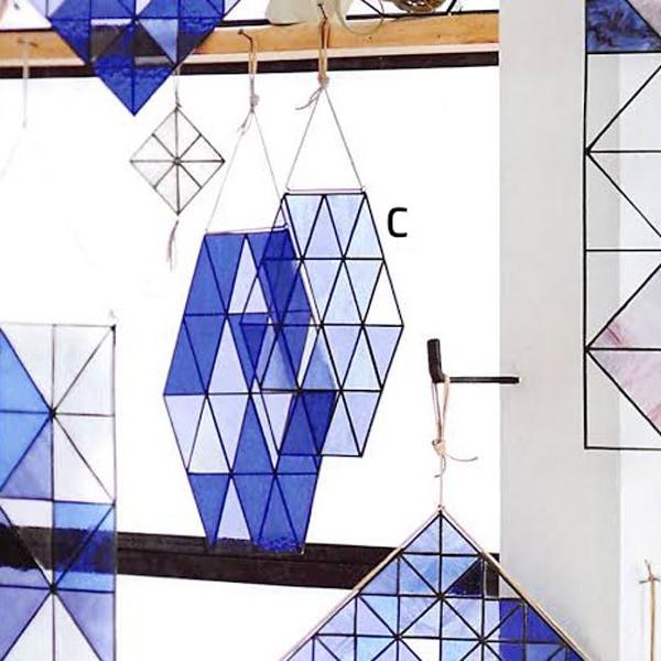 Roost Hexagon Stinson Stained Glass - Set Of 2