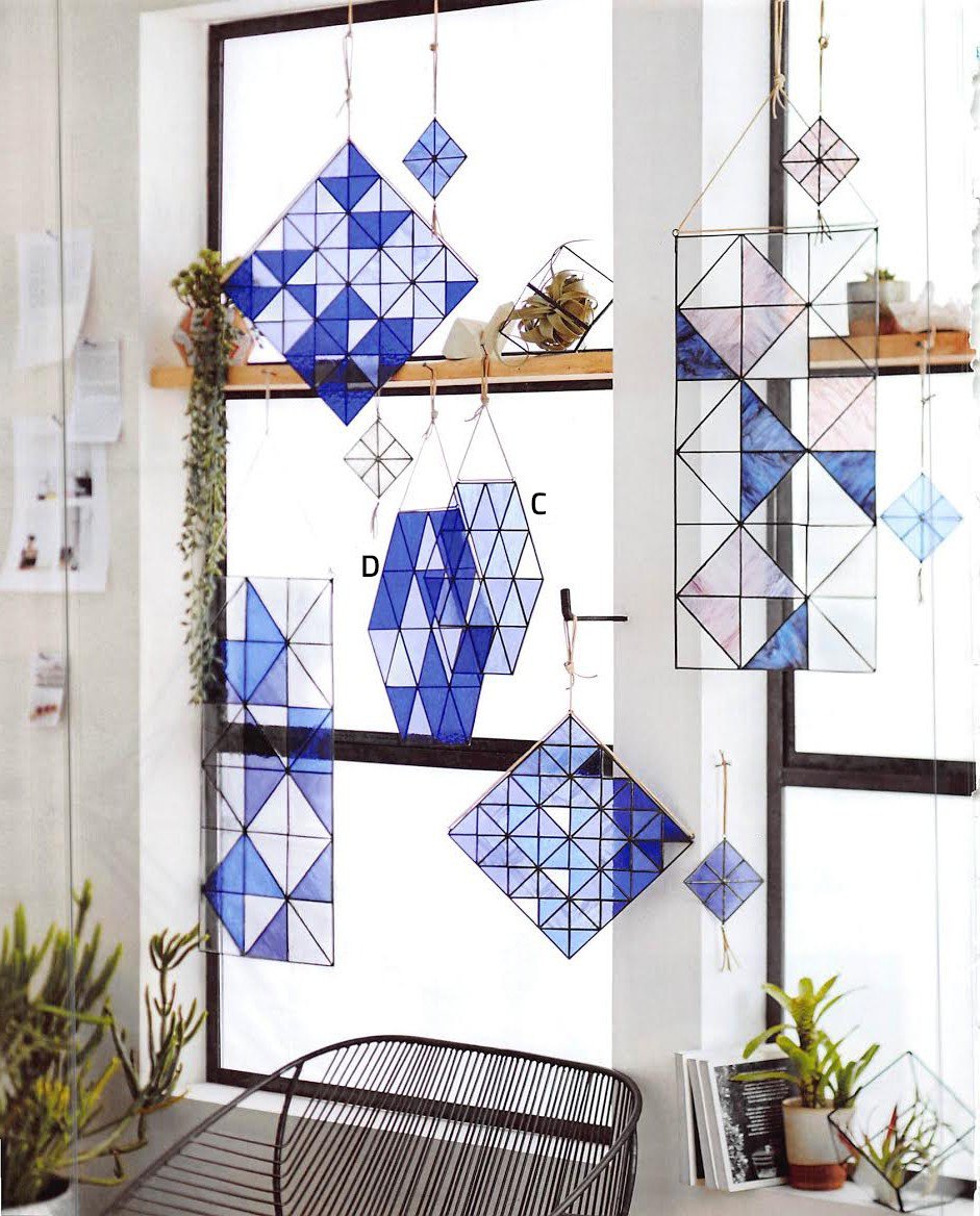 Roost Hexagon Stinson Stained Glass - Set Of 2
